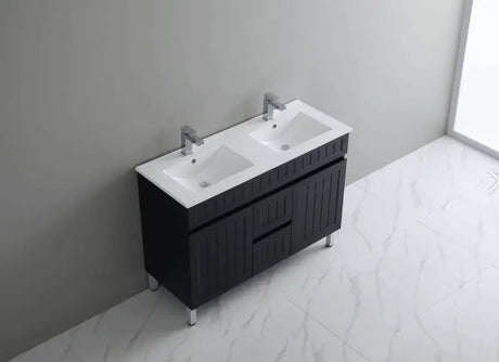 ACACIA SHAKER PVC Floor Vanity 1200mm (Double Bowl) Poseidon