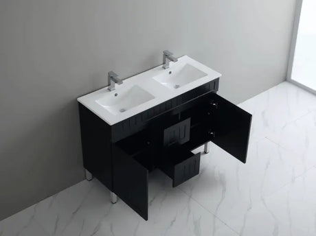 ACACIA SHAKER PVC Floor Vanity 1200mm (Double Bowl) Poseidon