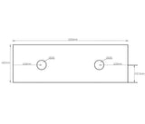 Fremantle PVC Wall Hung Cabinet Vanity 1500mm (Matte Grey) (Single/Double Bowl) Poseidon