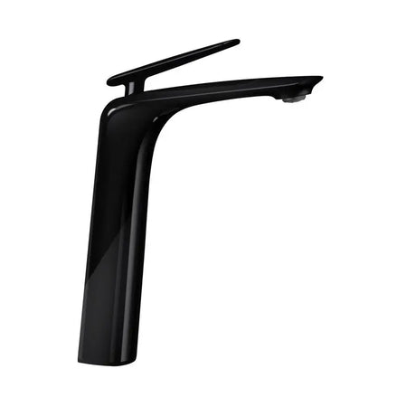 Bellino High Gloss Black Tall Basin Mixer Aquaperla