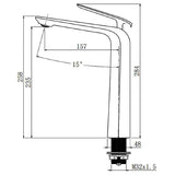 ESPERIA - Gunmetal Basin Mixer Aquaperla