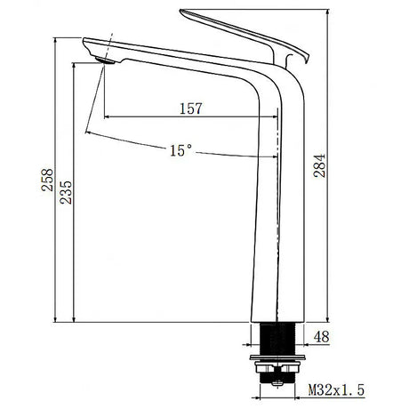 ESPERIA - Gunmetal Basin Mixer Aquaperla