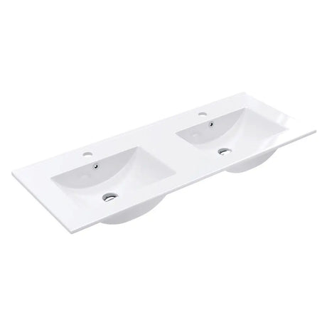 Dolce Full Depth Double Bowl Ceramic Basin Top 1200 fienza