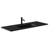 Dolce Matte Black Full Depth Ceramic Basin Top 1200 fienza