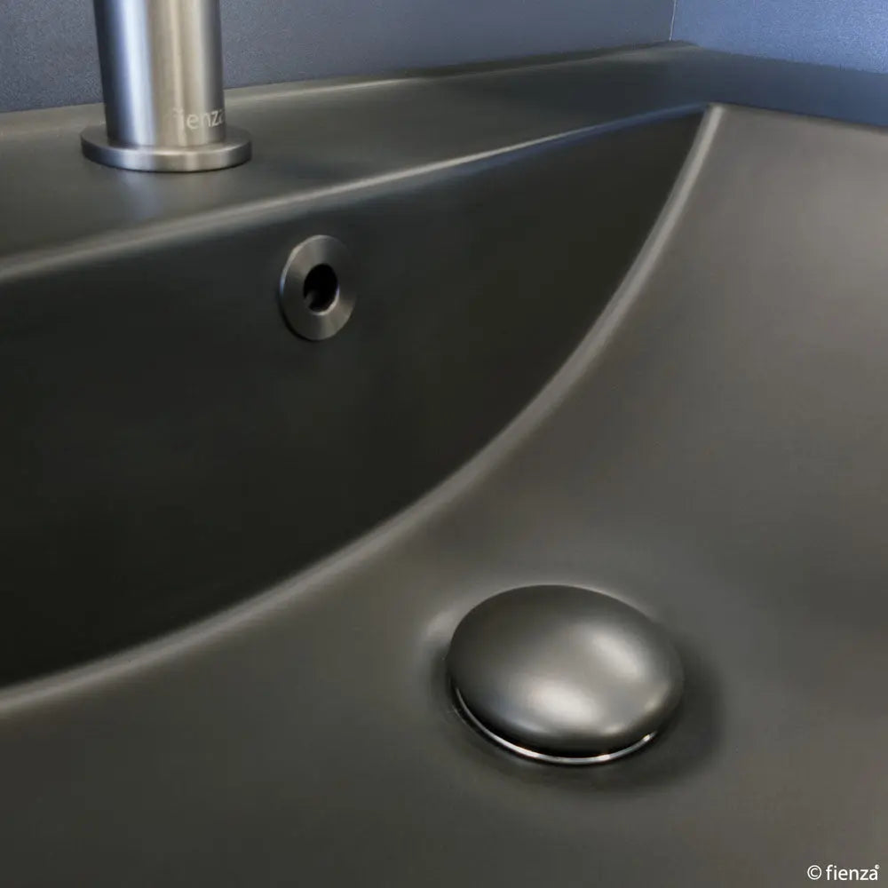 Dolce Matte Black Full Depth Ceramic Basin Top 1200 fienza