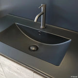 Dolce Matte Black Full Depth Ceramic Basin Top 1200 fienza