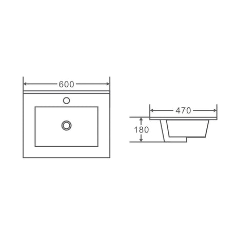 Mercio 600mm Ceramic Top Vanity Basin mercioaustralia