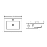 Mercio 600mm Slim Ceramic Top Vanity Basin mercioaustralia