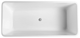 Qubist Gloss White Free Standing Bathtub 1400*710*590mm Poseidonbk