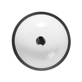 Trier 32 Counter-Top Round Basin - White with Gunmetal Finishing mercioaustralia