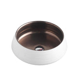 Trier 74 Counter-Top Round Basin - Bronze with Art Matt White mercioaustralia