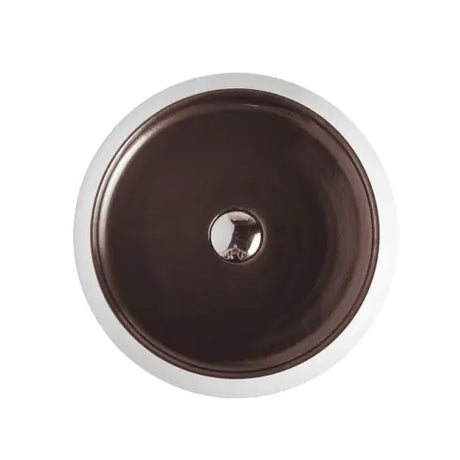 Trier 74 Counter-Top Round Basin - Bronze with Art Matt White mercioaustralia