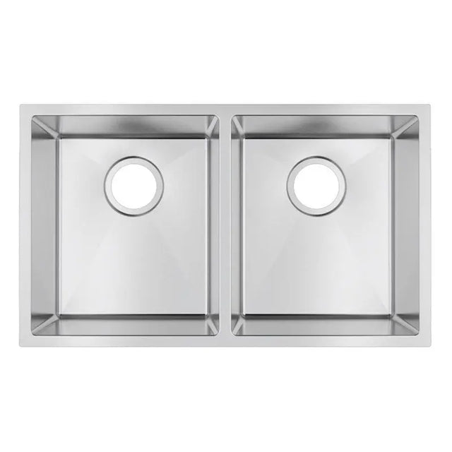Handmade Stainless Steel Chrome Double Bowl Kitchen Sink 1.2mm (Top/Flush/Undermount) 740*440*200mm Aquaperla