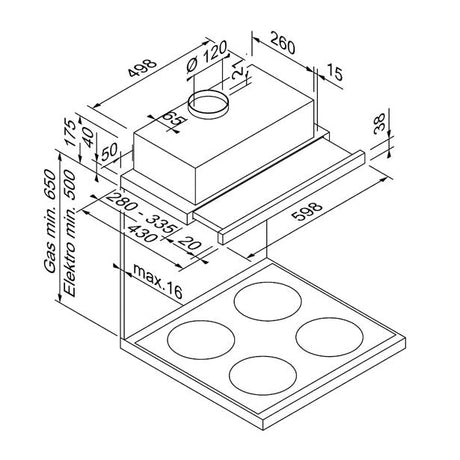 BLAUPUNKT 60CM SLIDEOUT UNDERMOUNT (STAINLESS STEEL) Blaupunkt