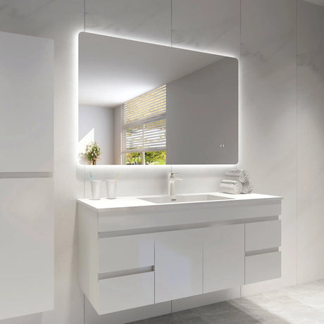 Jasper Rectangular Touchless 1200 X 750 Frameless LED Mirror - Three Light Temperatures Poseidonbk
