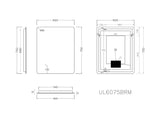 Jasper Rectangular Touchless 600 X 750 Frameless LED Mirror - Three Light Temperatures Poseidonbk