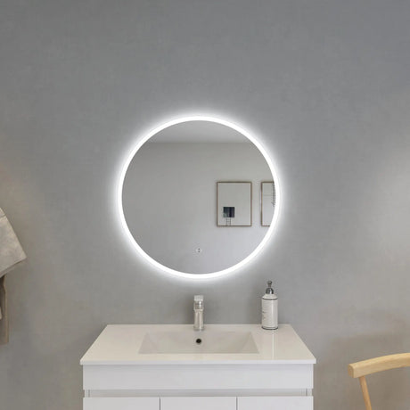 Luna Round Touchless 800 X 800 Frameless LED Mirror - Three Light Temperatures Poseidonbk