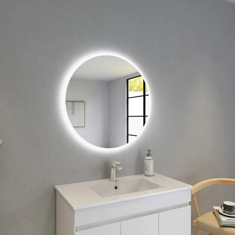 Luna Round Touchless 800 X 800 Frameless LED Mirror - Three Light Temperatures Poseidonbk