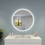 Luna Round Touchless 600 X 600 Frameless LED Mirror - Three Light Temperatures Poseidonbk