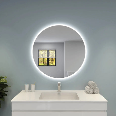 Luna Round Touchless 600 X 600 Frameless LED Mirror - Three Light Temperatures Poseidonbk
