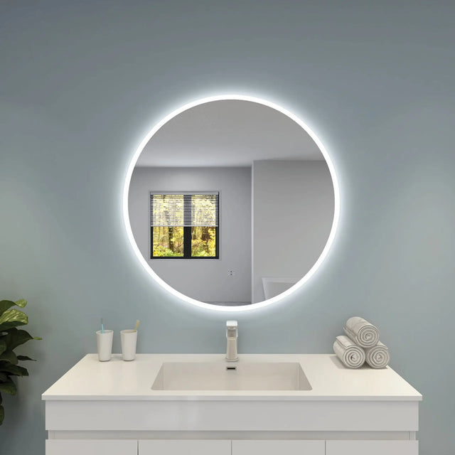 Luna Round Touchless 600 X 600 Frameless LED Mirror - Three Light Temperatures Poseidonbk