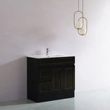 ACACIA SHAKER Matte Black PVC Floor Vanity 900mm Poseidon