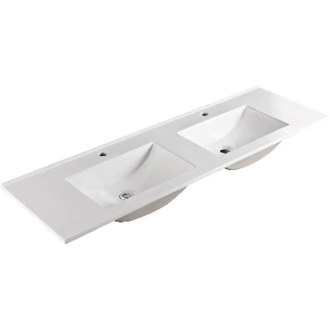 Vanessa Full Depth Double Bowl Poly-Marble Basin Top 1500 fienza