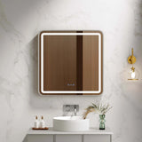 Venus 600×750 / 750×900 / 1200×750mm LED Rectangular Mirror – Brushed Nickel Frame mercioaustralia