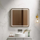Venus 600×750 / 750×900 / 1200×750mm LED Rectangular Mirror – Gun Metal Frame mercioaustralia