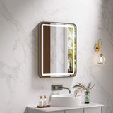 Venus 600×750 / 750×900 / 1200×750mm LED Rectangular Mirror – Gun Metal Frame mercioaustralia