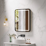 Venus 600×750 / 750×900 / 1200×750mm LED Rectangular Mirror – Matt Black Frame mercioaustralia