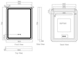 Venus 600×750 / 750×900 / 1200×750mm LED Rectangular Mirror – Gun Metal Frame mercioaustralia