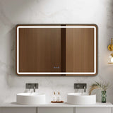 Venus 600×750 / 750×900 / 1200×750mm LED Rectangular Mirror – Gun Metal Frame mercioaustralia