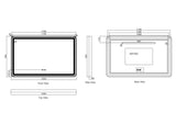 Venus 600×750 / 750×900 / 1200×750mm LED Rectangular Mirror – Gun Metal Frame mercioaustralia