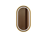 Venus 500×900mm LED Oval Mirror – Brushed Gold Frame mercioaustralia