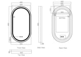 Venus 500×900mm LED Oval Mirror – Brushed Nickel Frame mercioaustralia