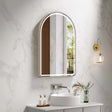 Venus 600×900mm LED Arch Mirror– Brushed Nickel Frame mercioaustralia
