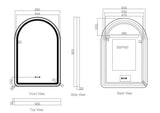 Venus 600×900mm LED Arch Mirror– Brushed Gold Frame mercioaustralia