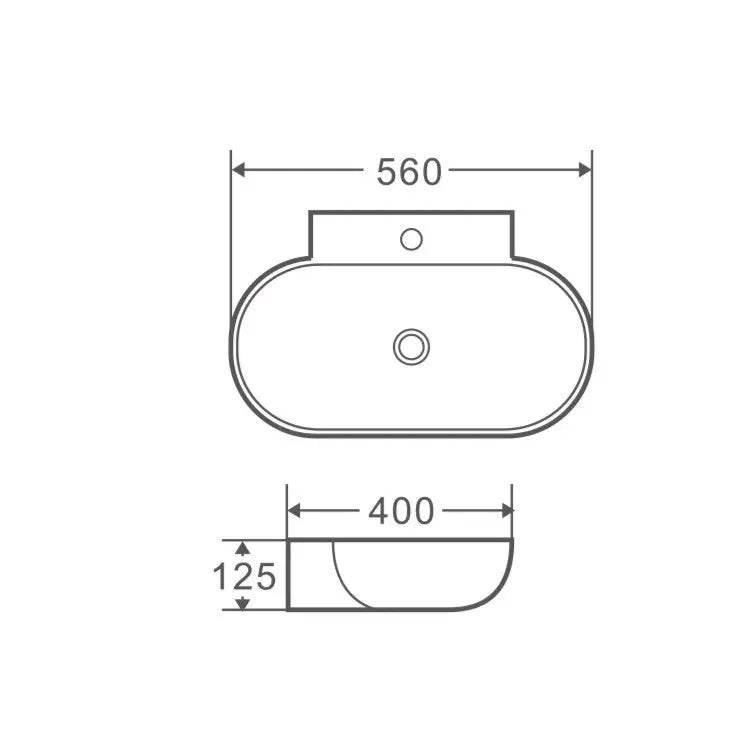 Vento 56M Wall-Hung Oval Basin mercioaustralia