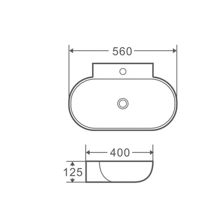 Vento 56M Wall-Hung Oval Basin mercioaustralia