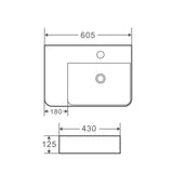 Vento 60ML Wall-Hung Rectangular Basin mercioaustralia