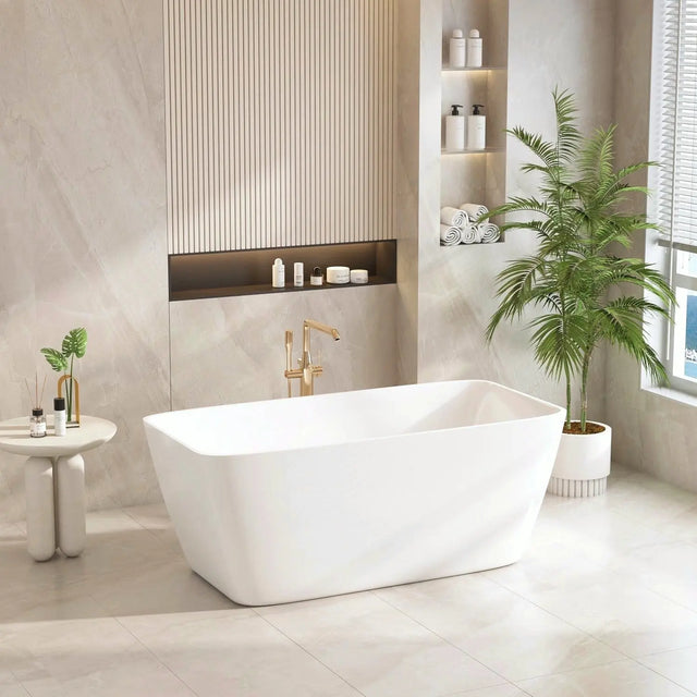 Venice Freestanding Bathtub - Gloss White mercioaustralia