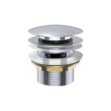 Universal Pull-Out/Pop-Up Brass Cap Bath Waste with Overflow, Chrome fienza