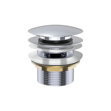 Universal Pull-Out/Pop-Up Brass Cap Bath Waste with Overflow, Chrome fienza