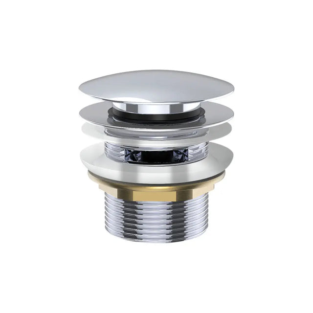 Universal Pull-Out/Pop-Up Brass Cap Bath Waste with Overflow, Chrome fienza