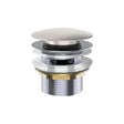 Universal Pull-Out/Pop-Up Brass Cap Bath Waste with Overflow, Brushed Nickel fienza