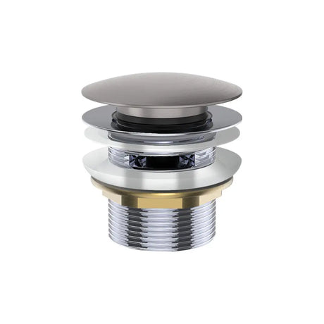 Universal Pull-Out/Pop-Up Brass Cap Bath Waste with Overflow, Gun Metal fienza