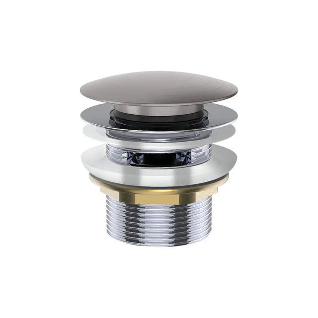 Universal Pull-Out/Pop-Up Brass Cap Bath Waste with Overflow, Gun Metal fienza