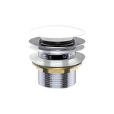 Universal Pull-Out/Pop-Up Brass Cap Bath Waste with Overflow, Gloss White fienza