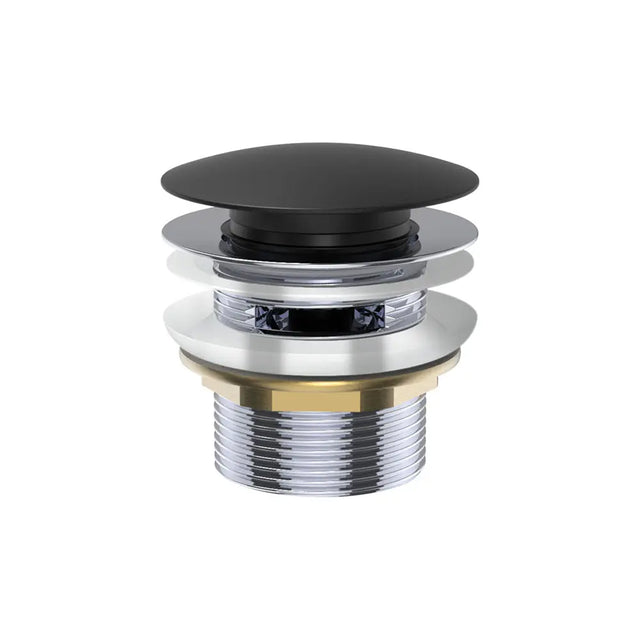 Universal Pull-Out/Pop-Up Brass Cap Bath Waste with Overflow, Matte Black fienza